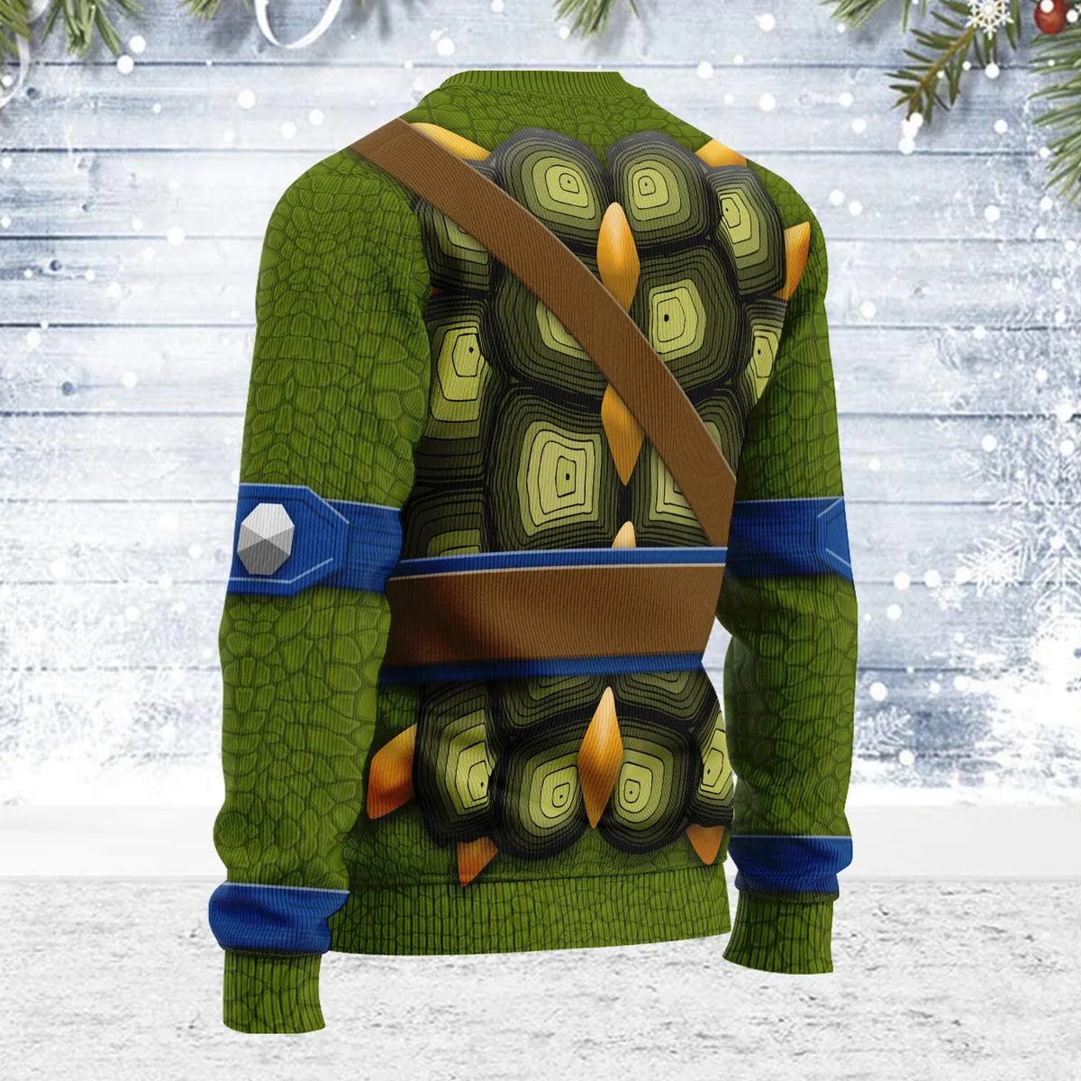 Gearhomie Merry Christmas Leonardo Unisex Wool Sweater