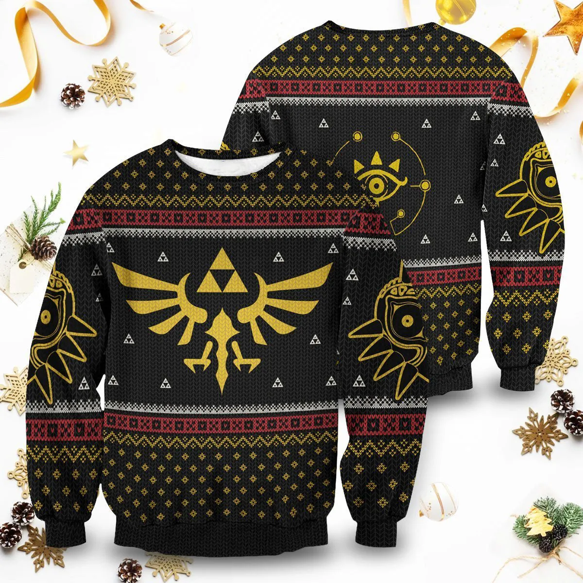 Giftngon - Legend of Zelda Triforce Christmas Unisex Wool Sweater