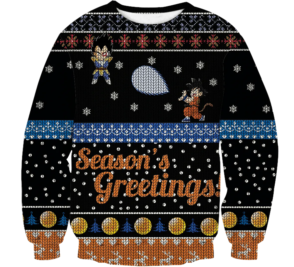 Giftngon - Saiyan Christmas Unisex Wool Sweater For Kids