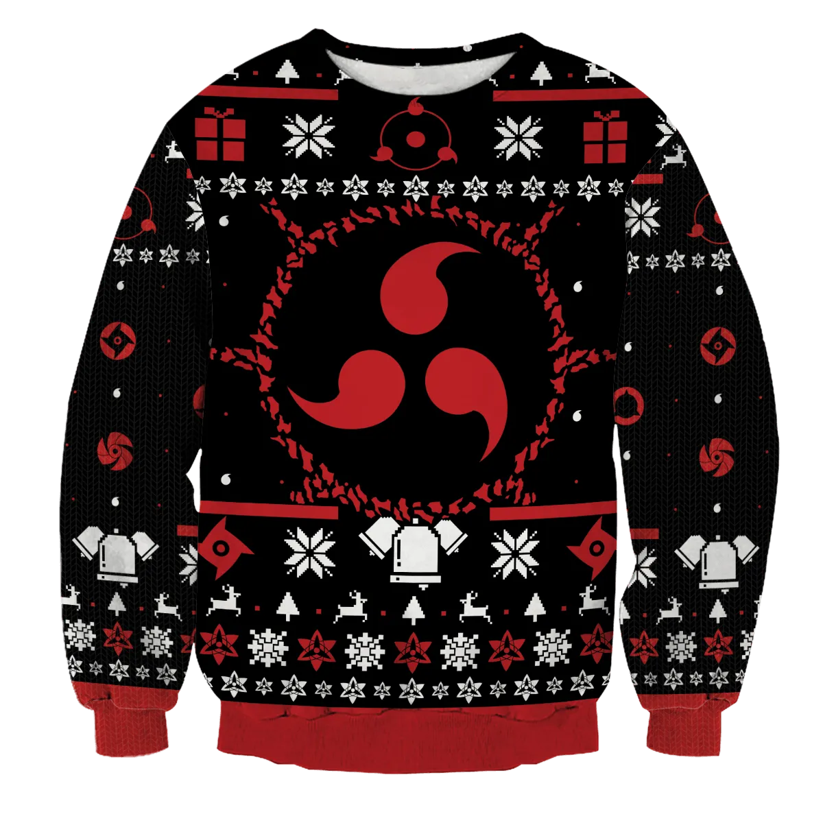 Giftngon - Sharingan Christmas Unisex Wool Sweater For Kids