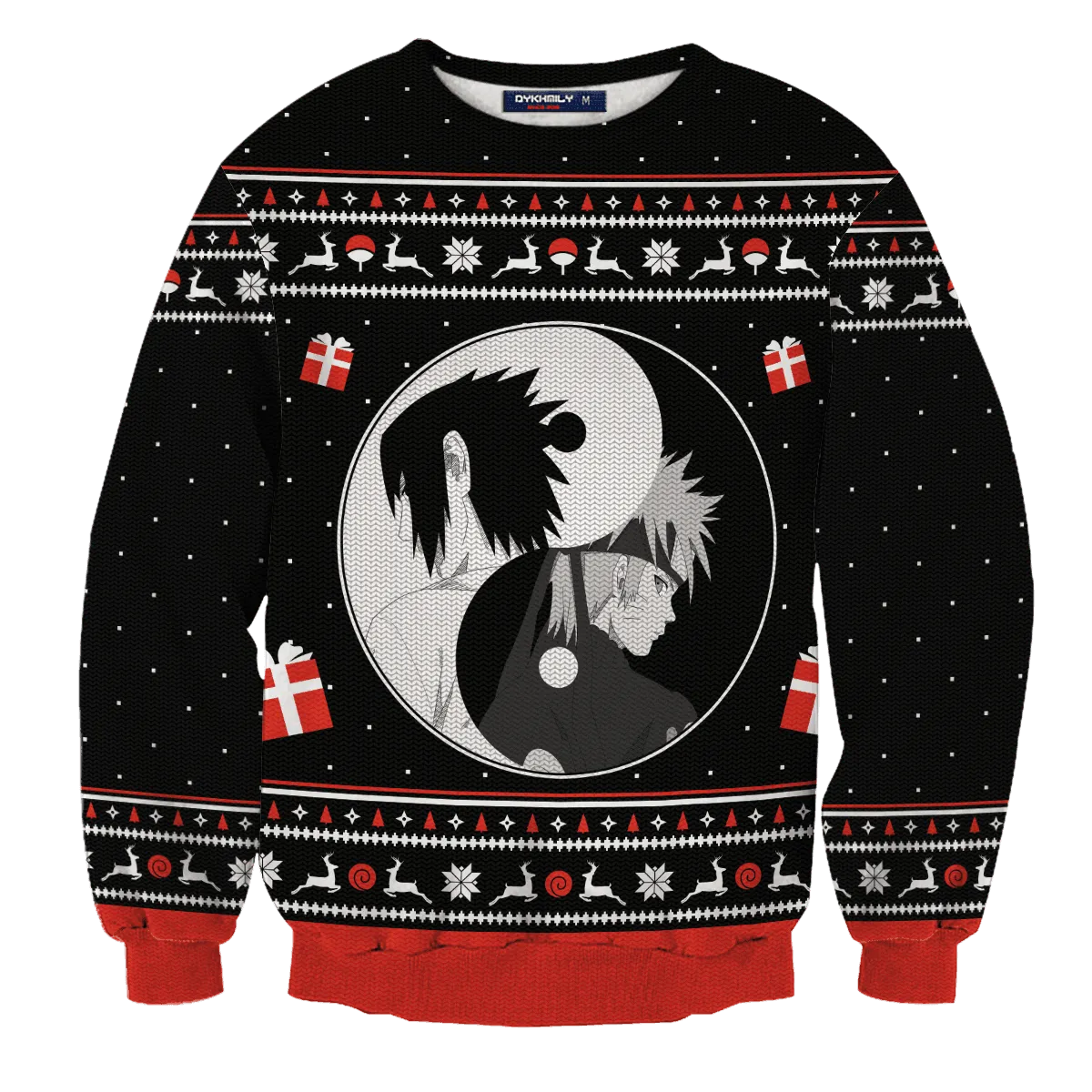 Giftngon - Yin Yang Sasuke Christmas Unisex Wool Sweater