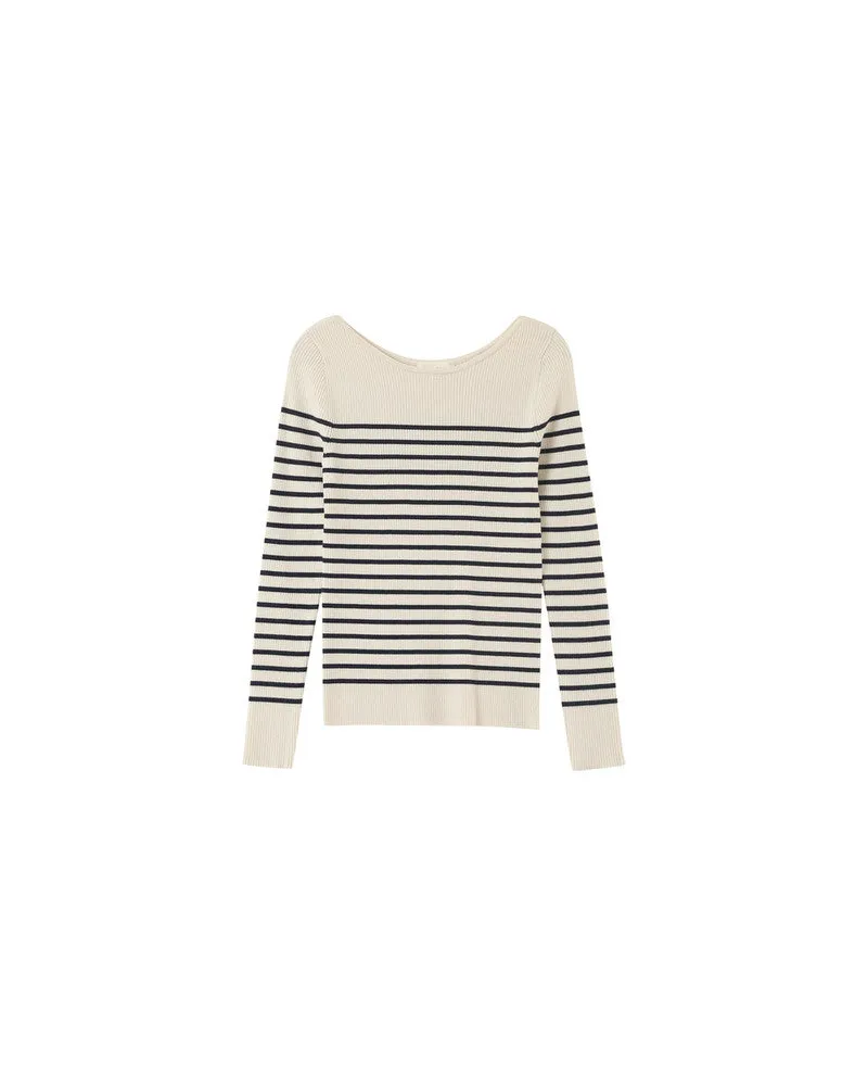 Grace & Mila Pacome Stripe Boat Neck Top - Marine