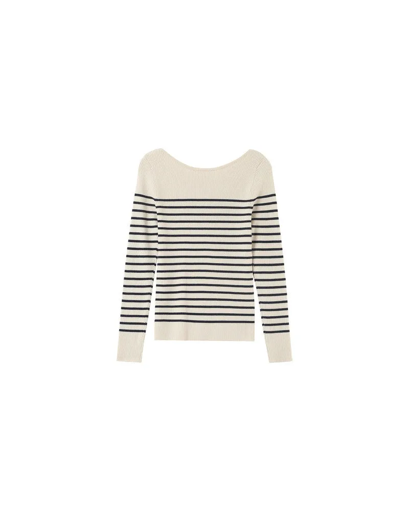 Grace & Mila Pacome Stripe Boat Neck Top - Marine