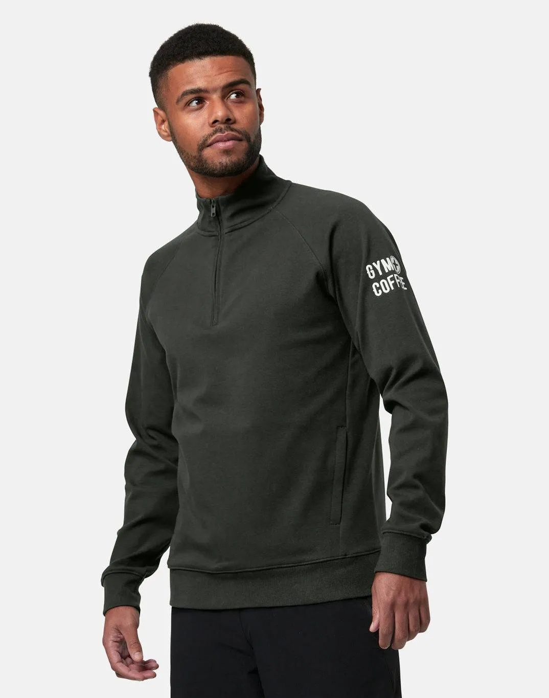 Gym Coffee Chill Half Zip (Mens) - Khaki