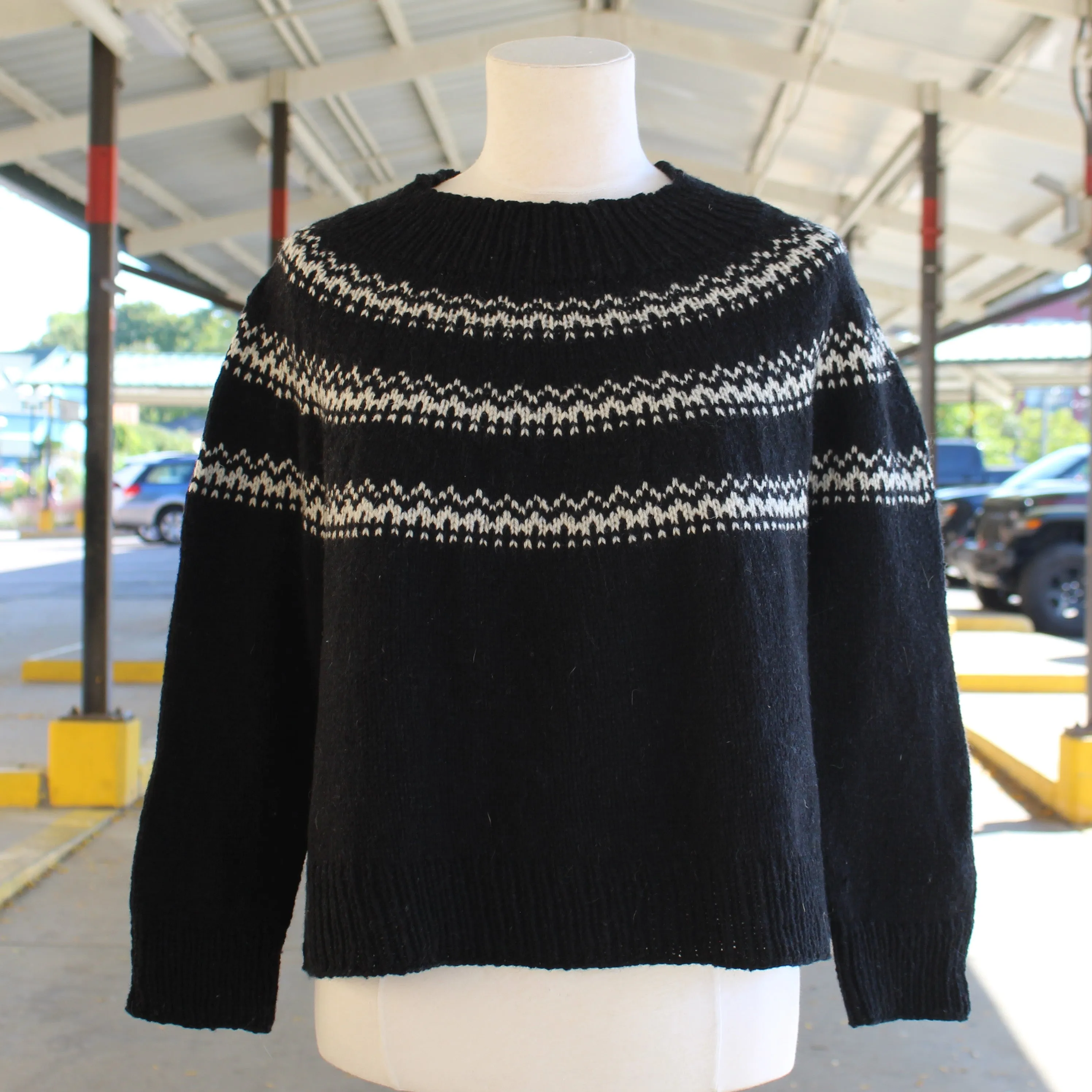 Hawley Sweater Kit, Harrisville Nightshades and Harrisville Daylights