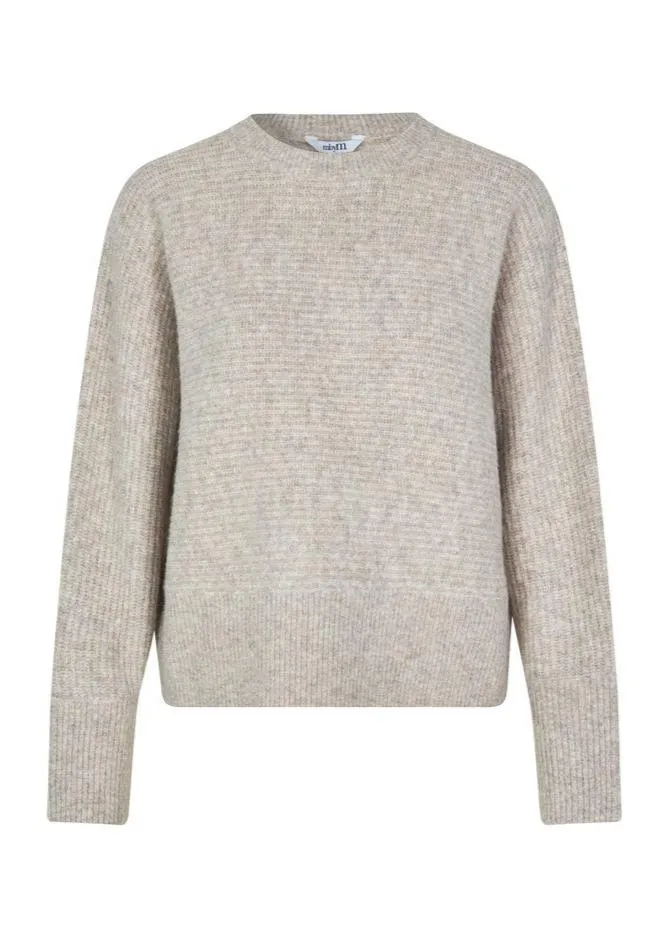 HEVELYN AJAXI-M KNITTED JUMPER | LIGHT TAUPE MELANGE