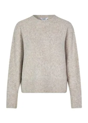 HEVELYN AJAXI-M KNITTED JUMPER | LIGHT TAUPE MELANGE