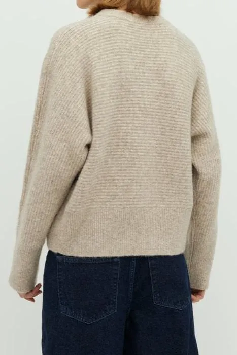 HEVELYN AJAXI-M KNITTED JUMPER | LIGHT TAUPE MELANGE