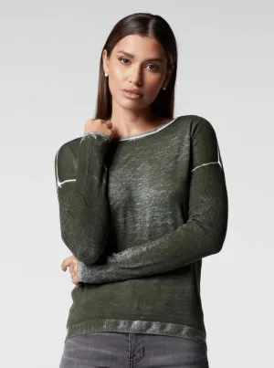 Huntress Boyfriend Sweater RIFLE GREEN