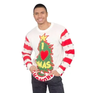 I Love Xmas Light Up and Bells Christmas Sweater