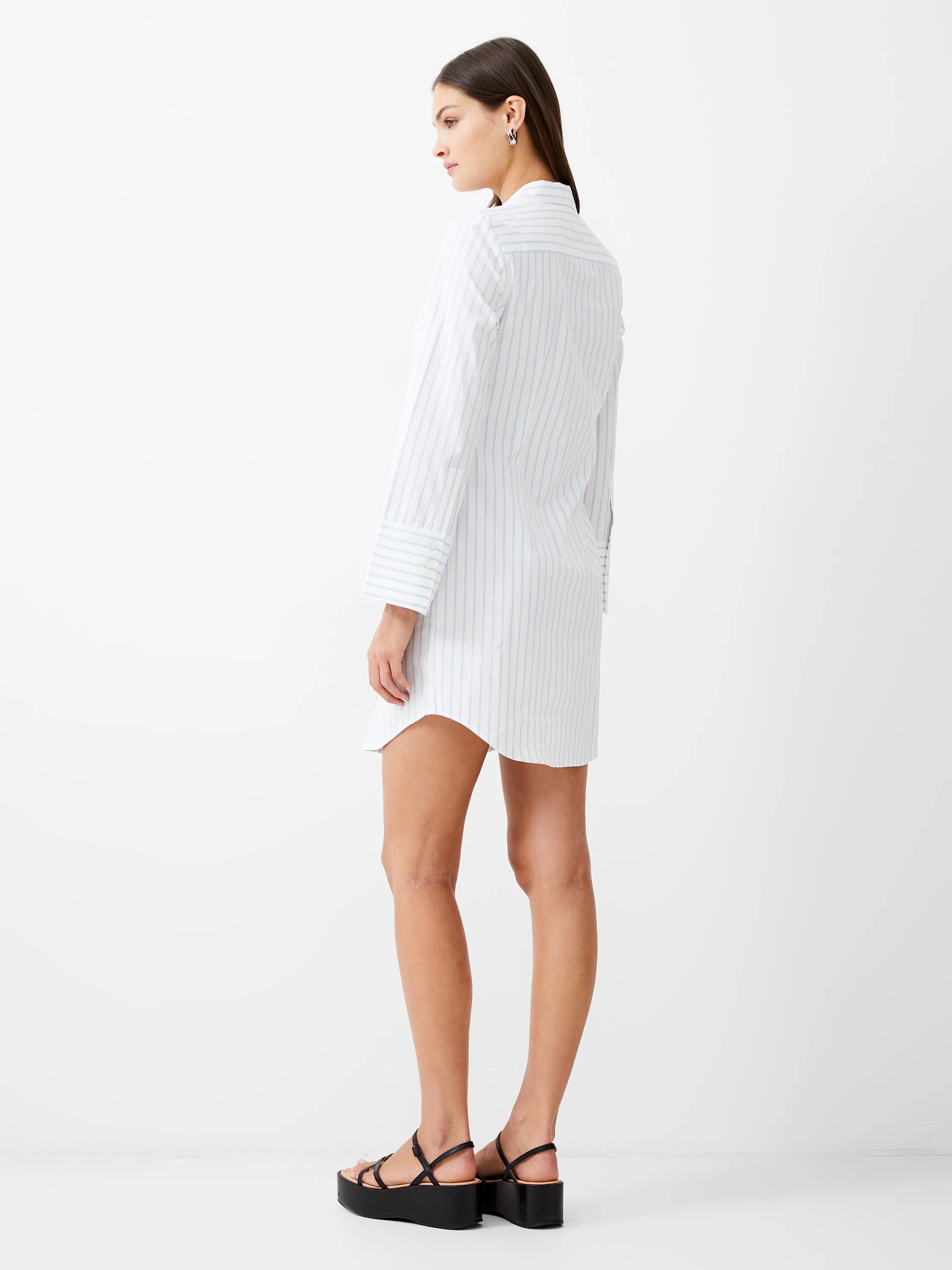 Isabelle Striped Poplin Shirt Dress