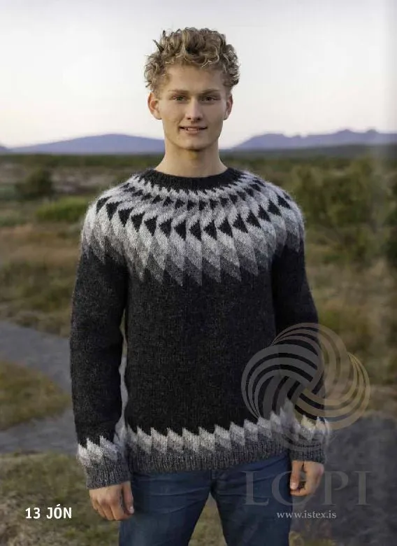 Jón (John) Mens Wool Sweater Black Heather