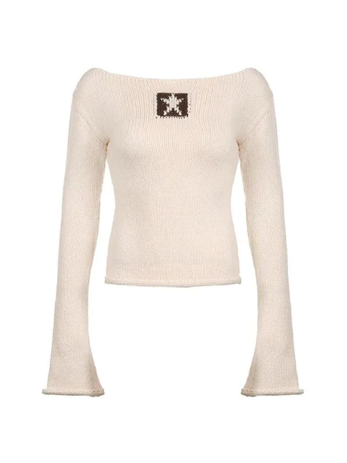 Joskaa Star Jacquard Rolled Design Sweater