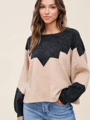 Kendra Sweater - Charcoal Taupe