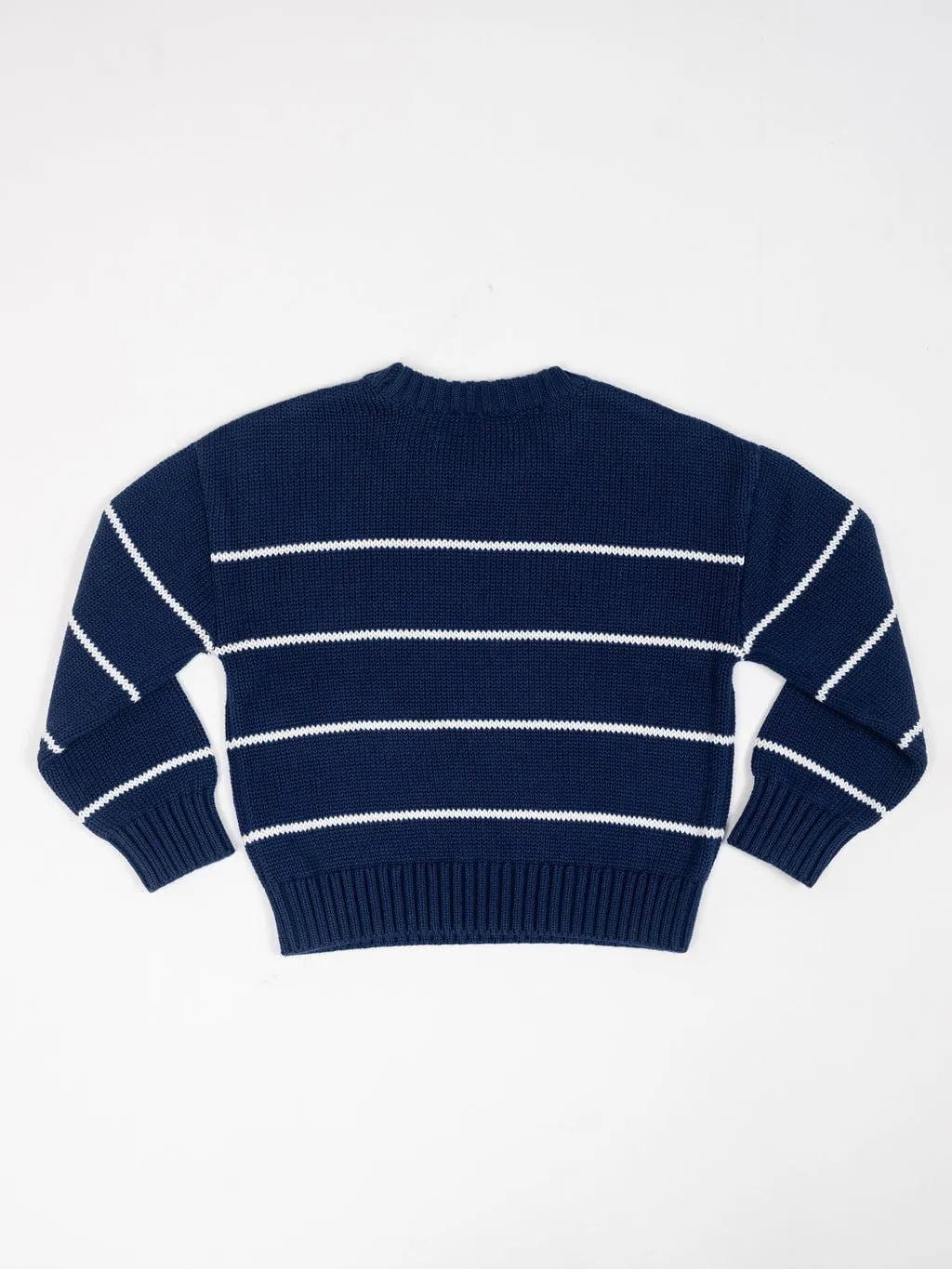 Kids Charleston Sweater in Navy Stripe