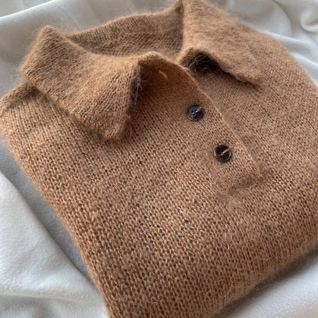 Kids Knitted Turn Down Collar Sweater