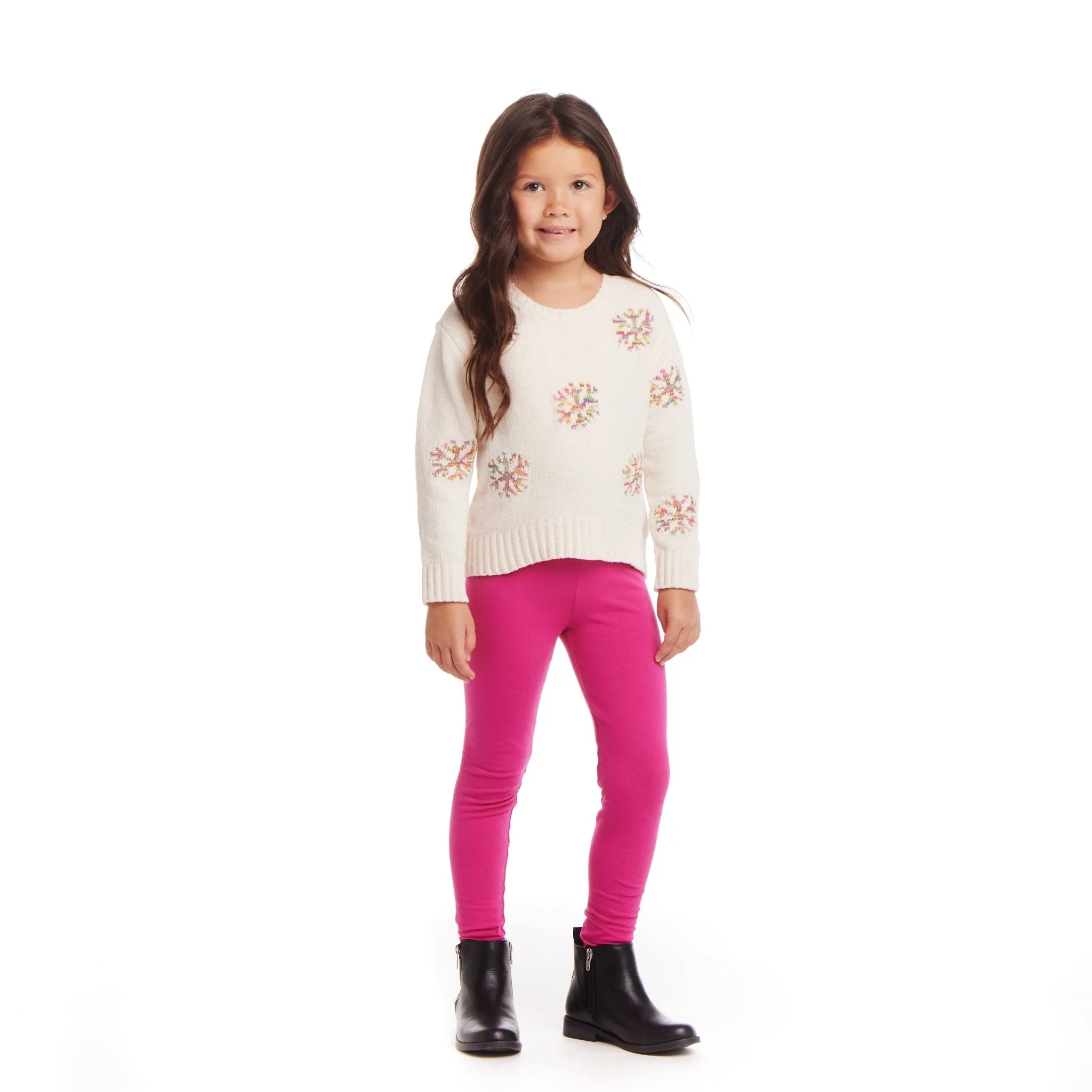 Kids Light Grey Sweater & Legging Set | Snowflakes