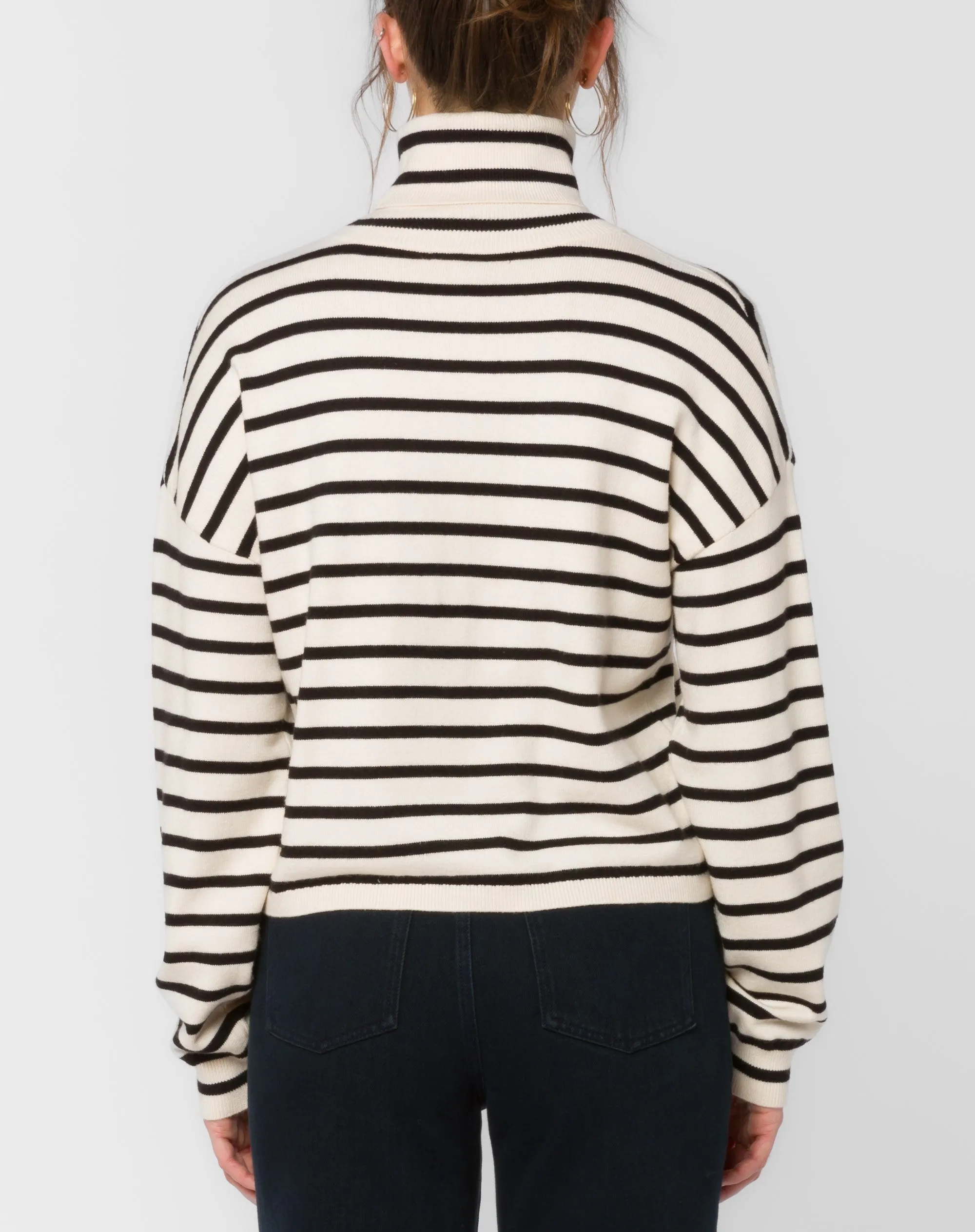 Kipp Long Sleeve Striped Turtle Neck Sweater