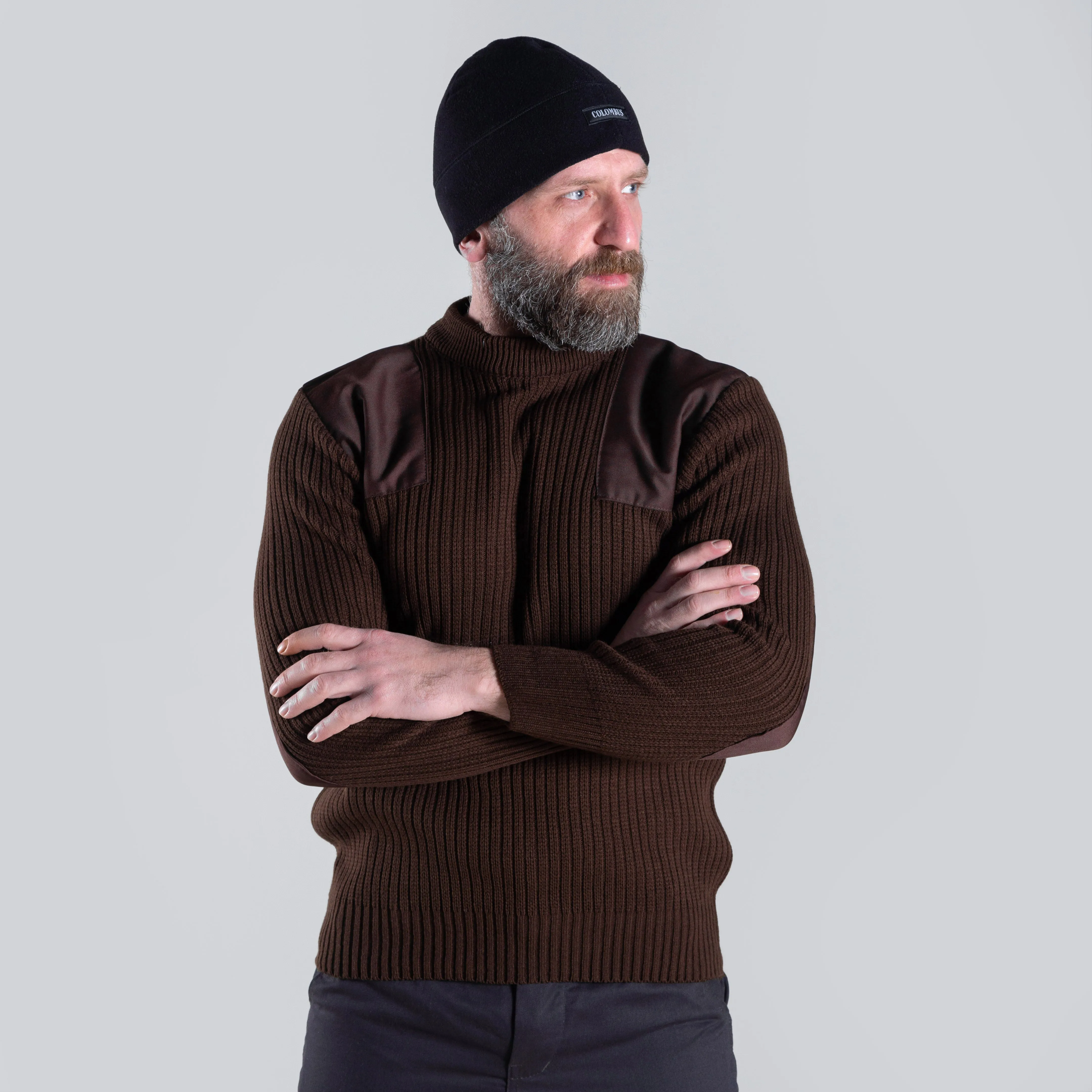 KNIGHT WOOLEN SWEATER (BROWN)