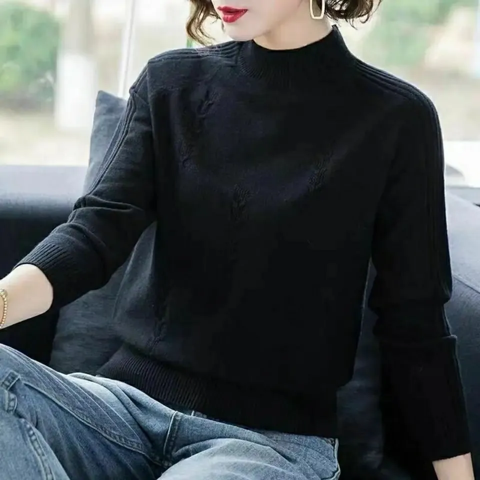 Knitted Turtleneck Long Sleeve Sweaters