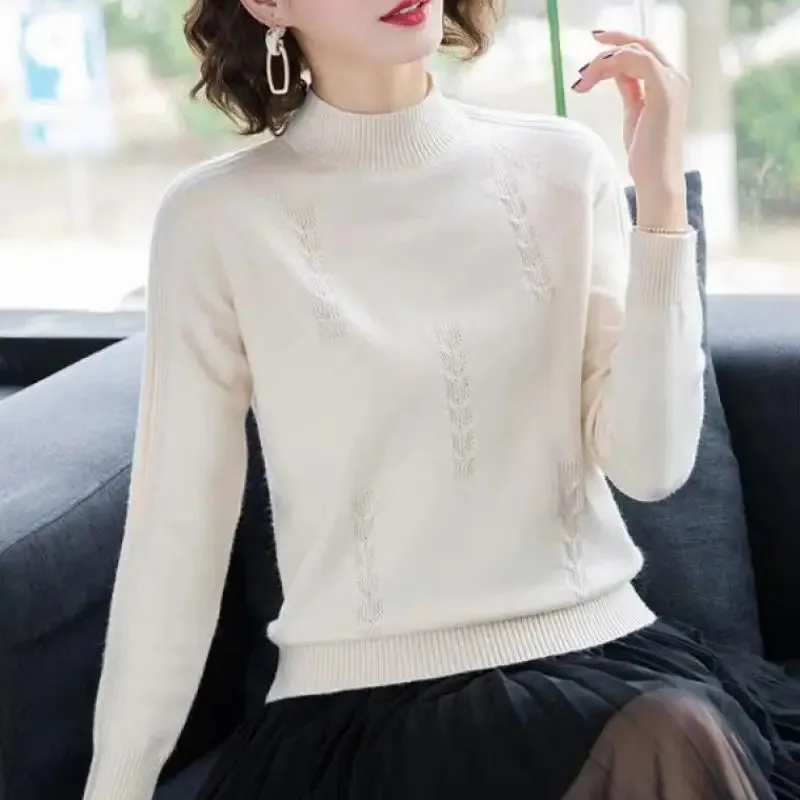 Knitted Turtleneck Long Sleeve Sweaters