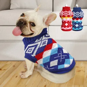 Knitted Winter Sweater for French Bulldog