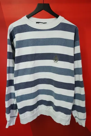 (L) 90s Structure Striped Crewneck