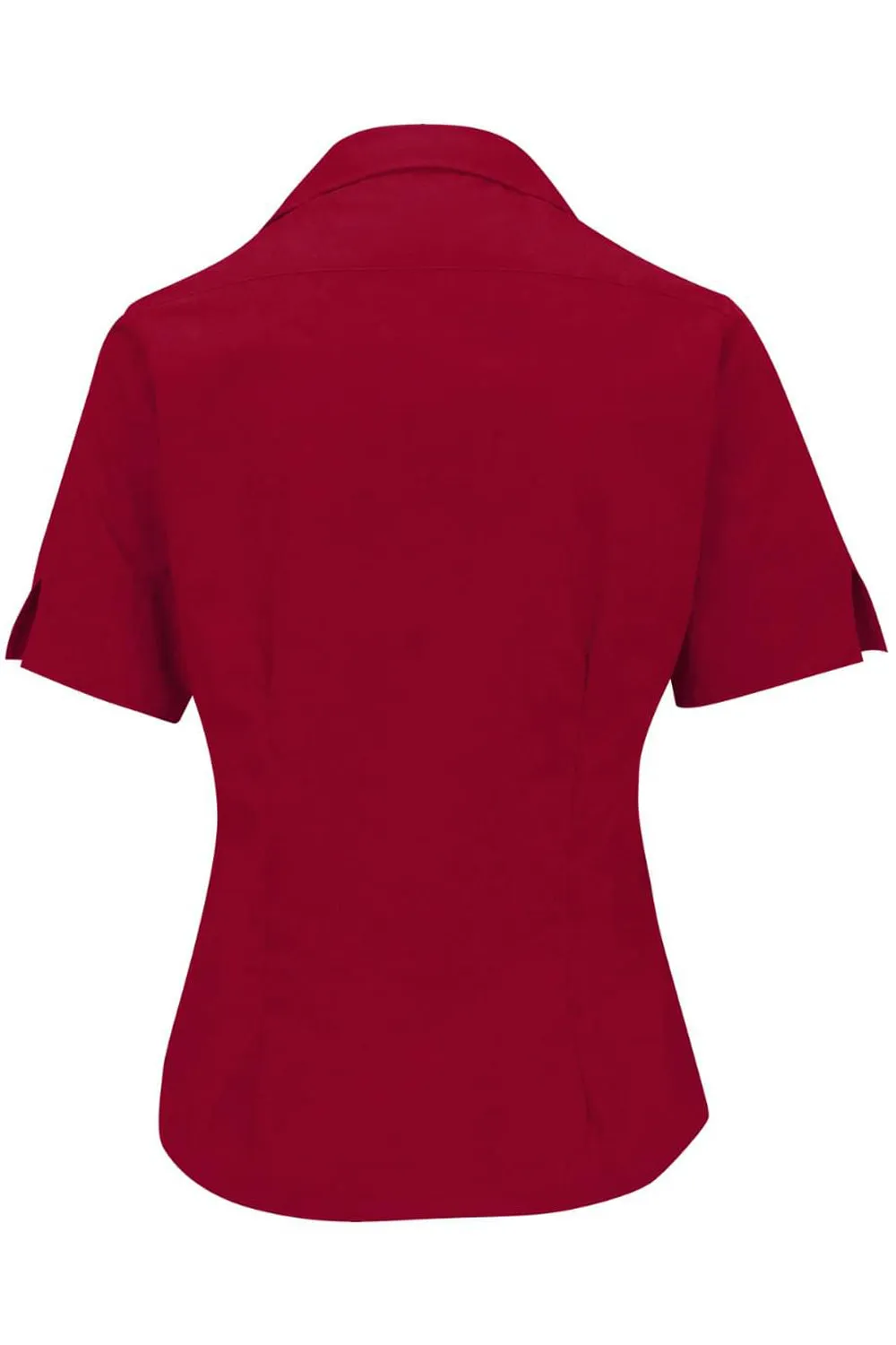 Ladies' Short Sleeve Poplin - Red