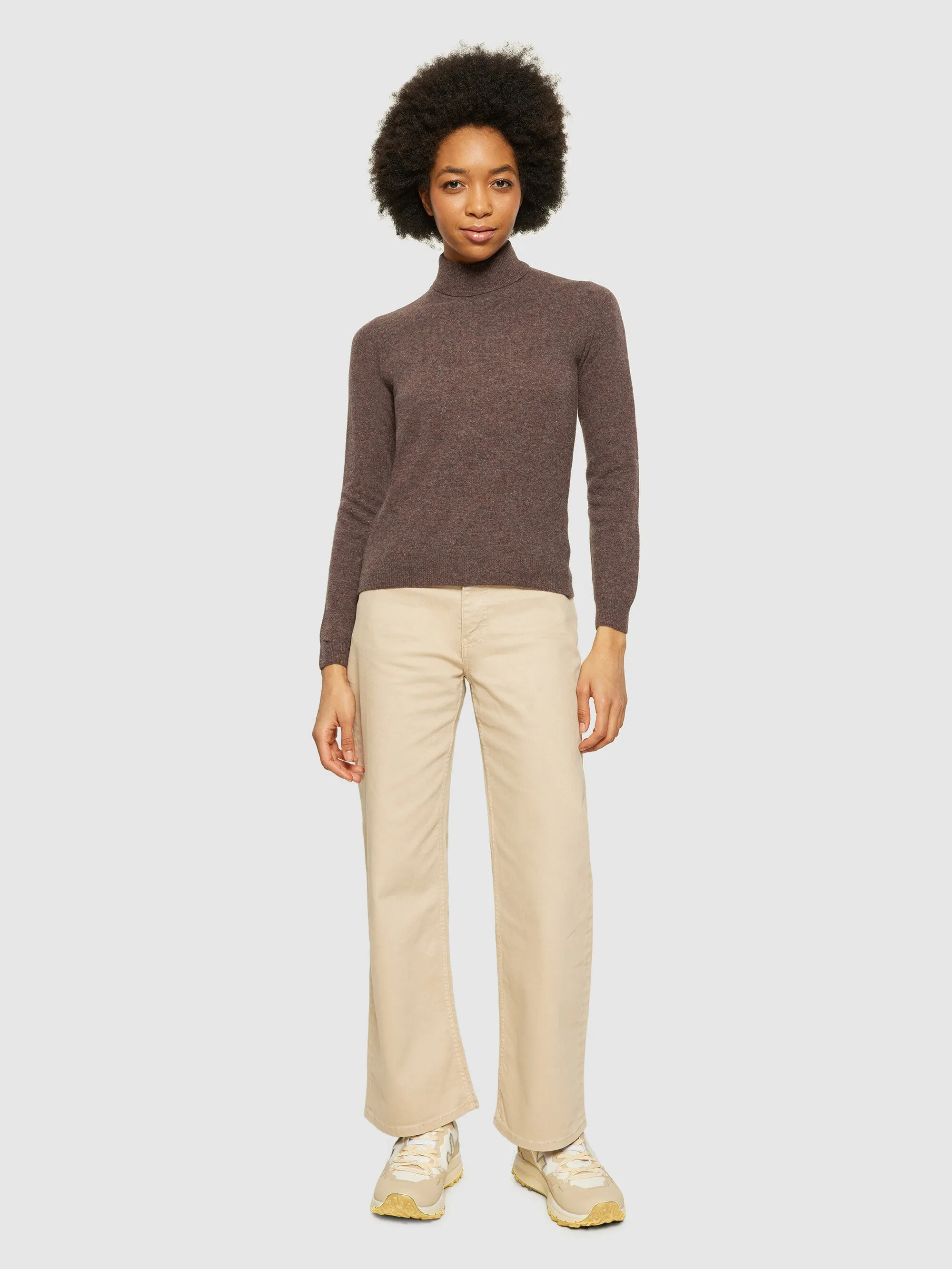 Lambswool roll neck - Demitasse (brown)