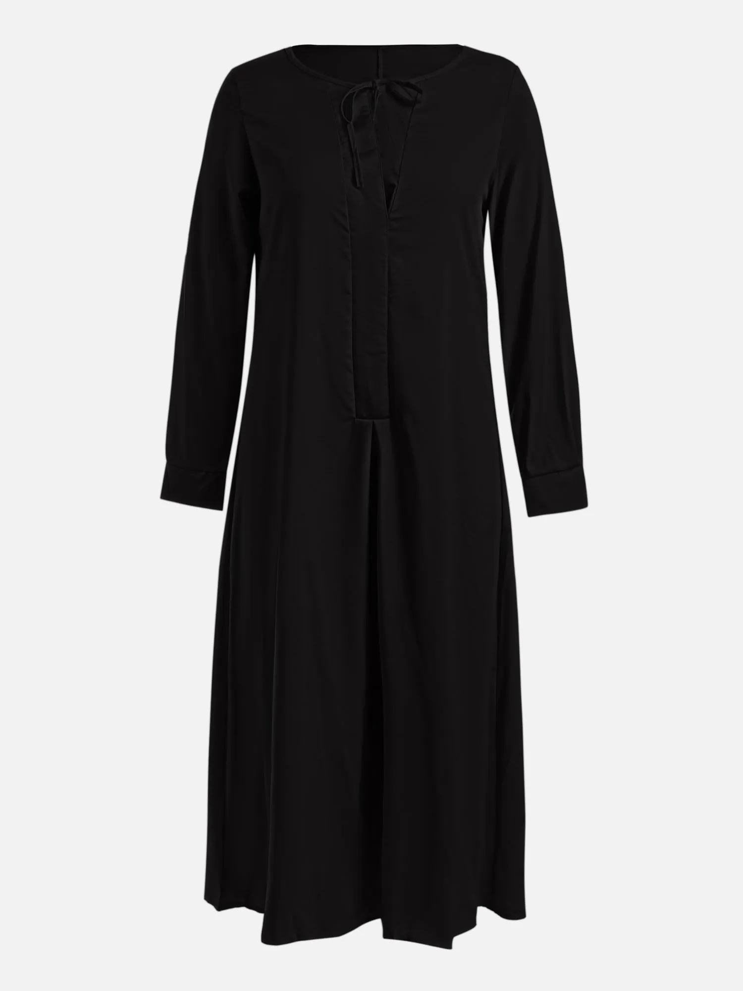 Lapel Modest Long Shirt Dress