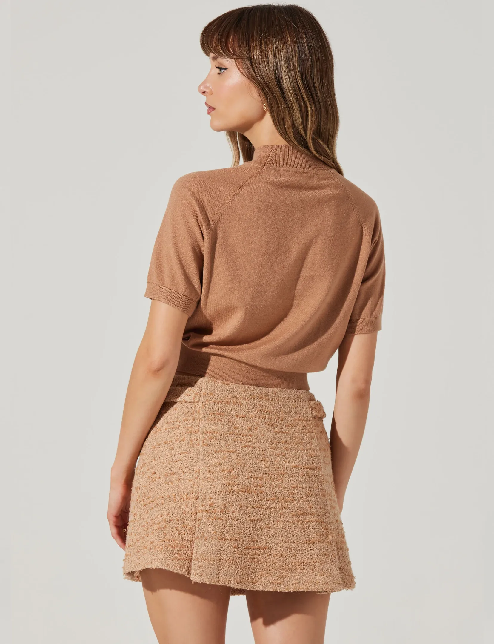 Larine Cropped Sweater, Camel