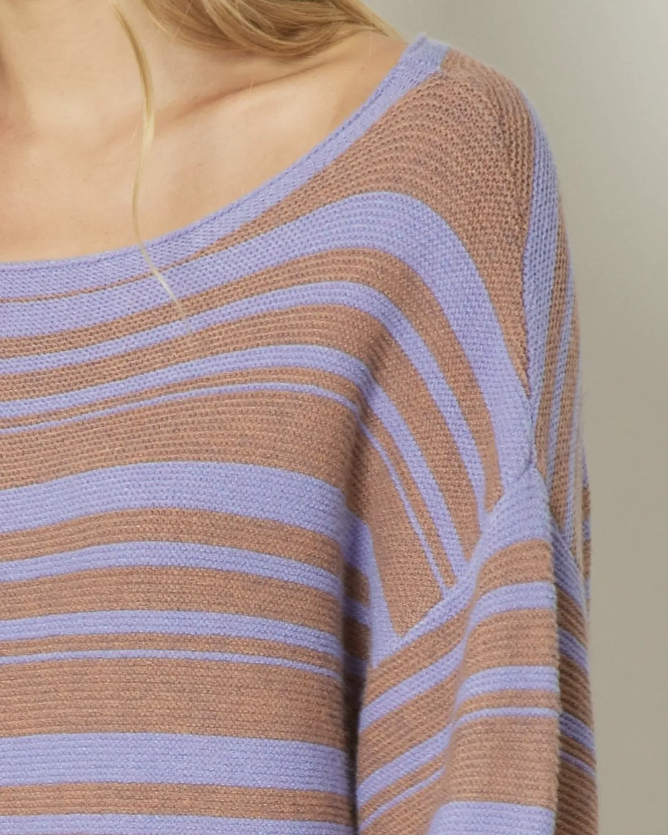 Lavender Haze Striped Sweater