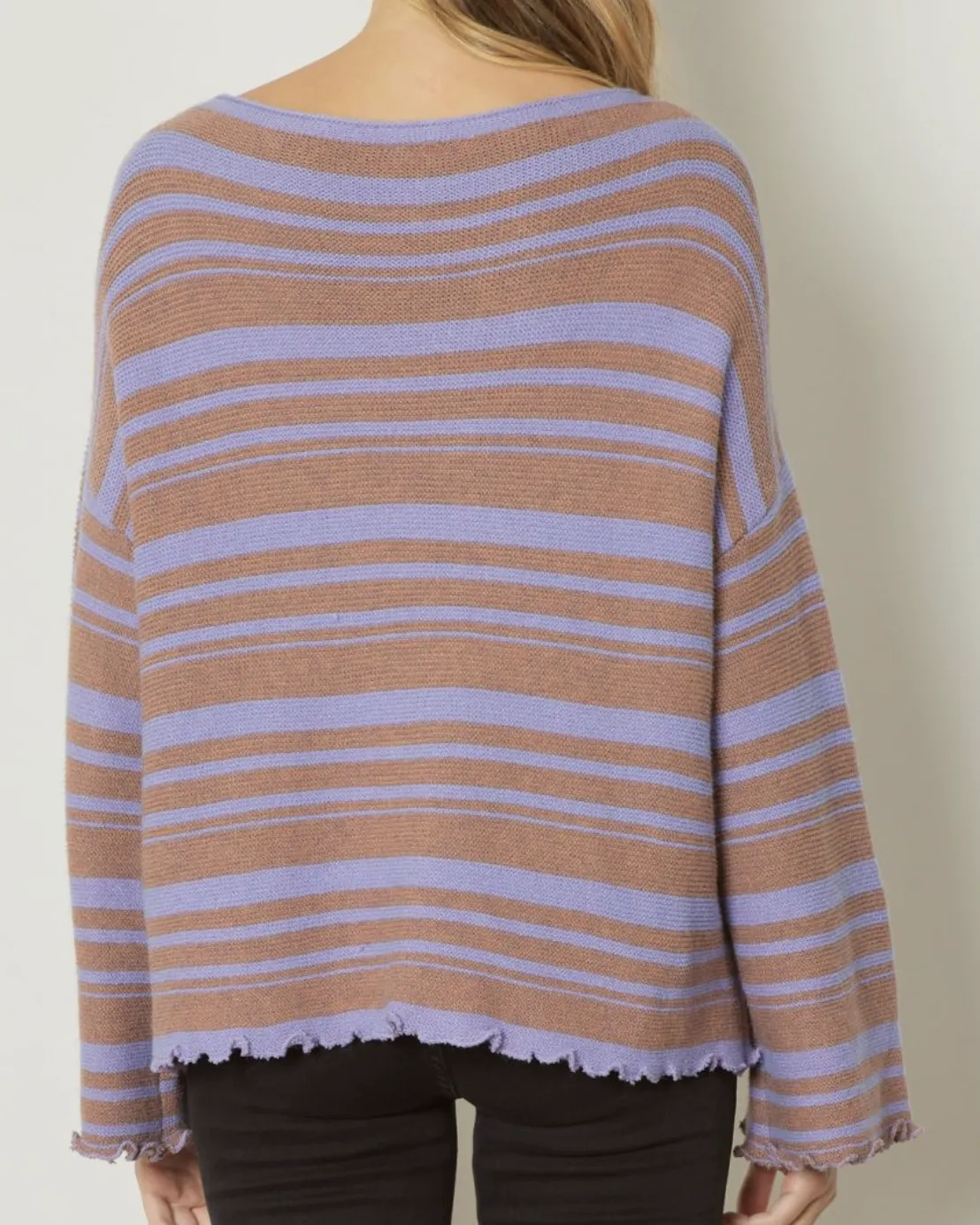 Lavender Haze Striped Sweater