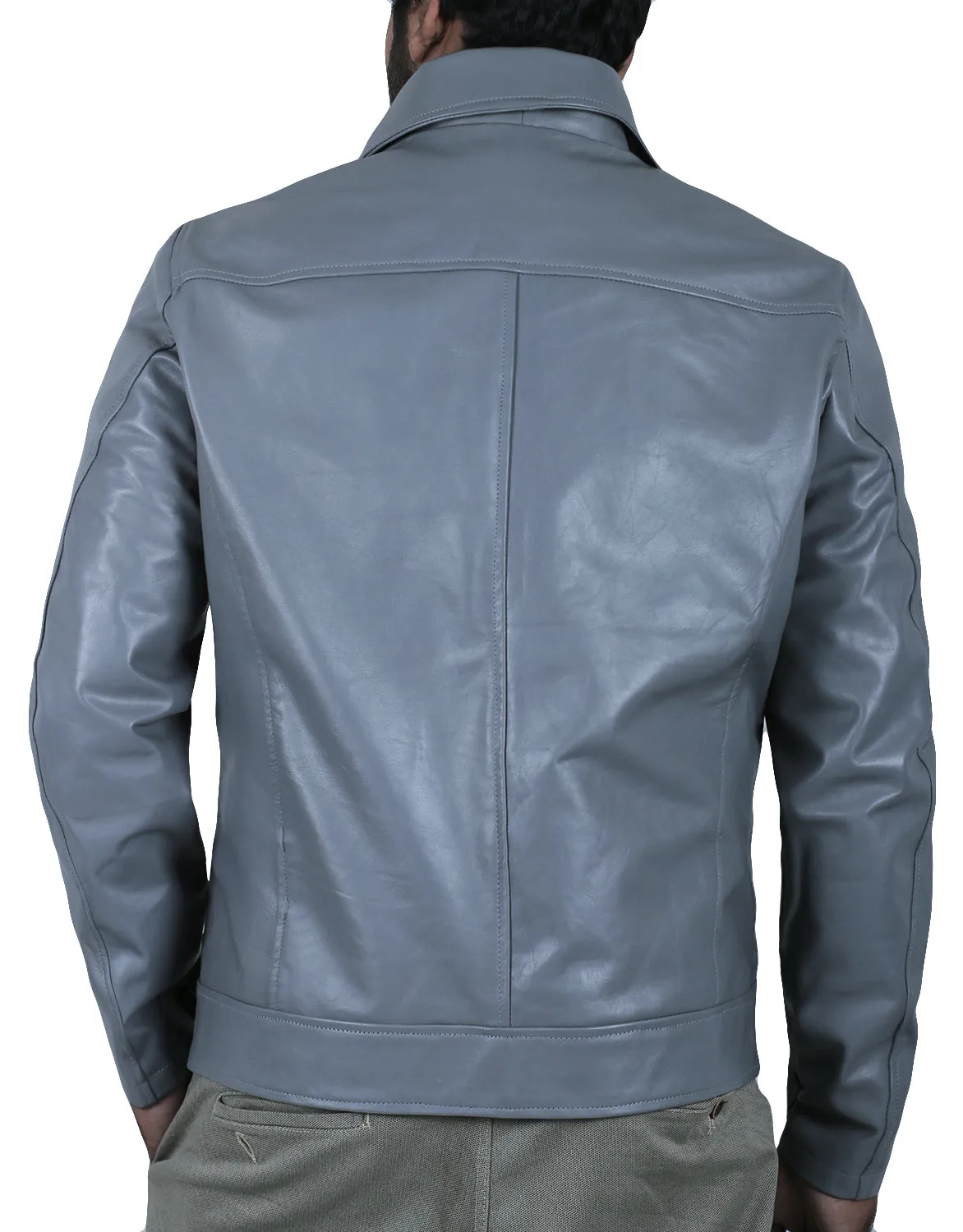 Leather Jackets Hub Mens Genuine Lambskin Leather Jacket (Black, Aviator Jacket) - 1501514