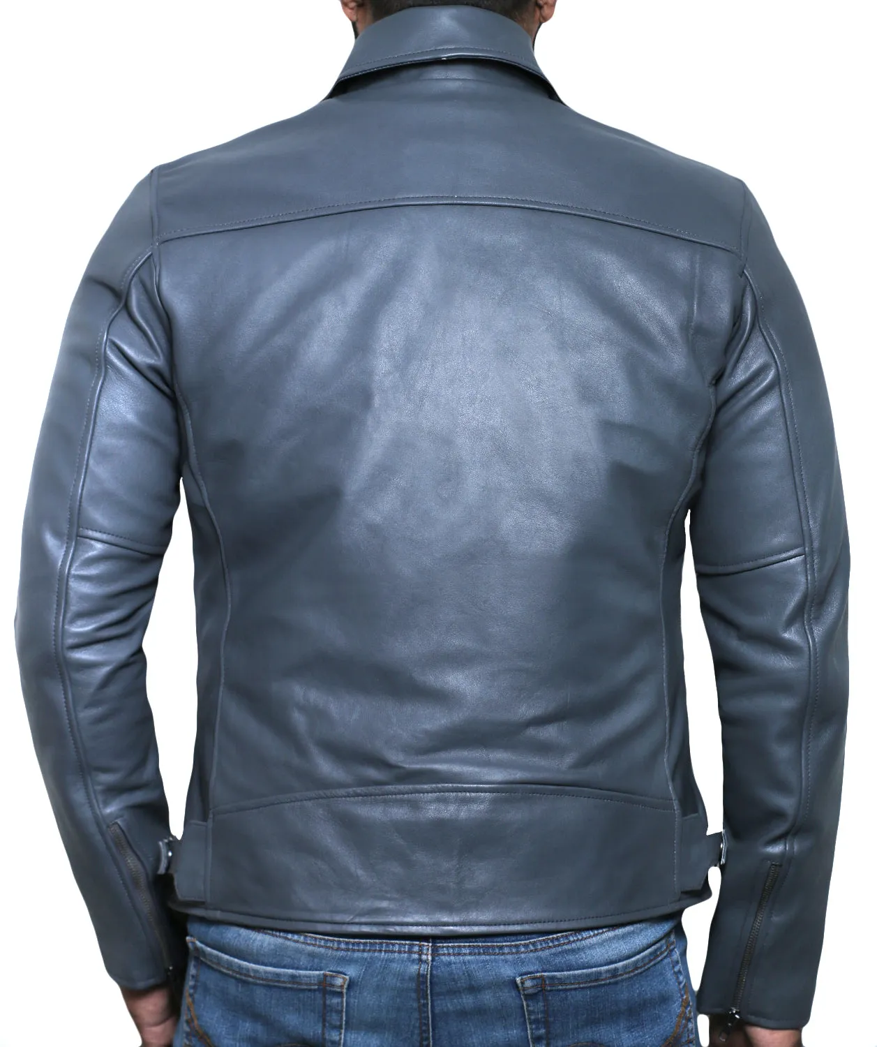 Leather Jackets Hub Mens Genuine Lambskin Leather Jacket (Black, Aviator Jacket) - 1501611