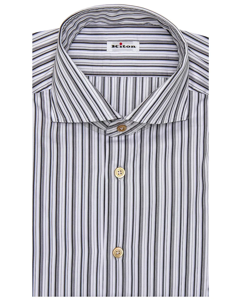 Light Blue and Chocolate Multi Stripe Dress Shirt