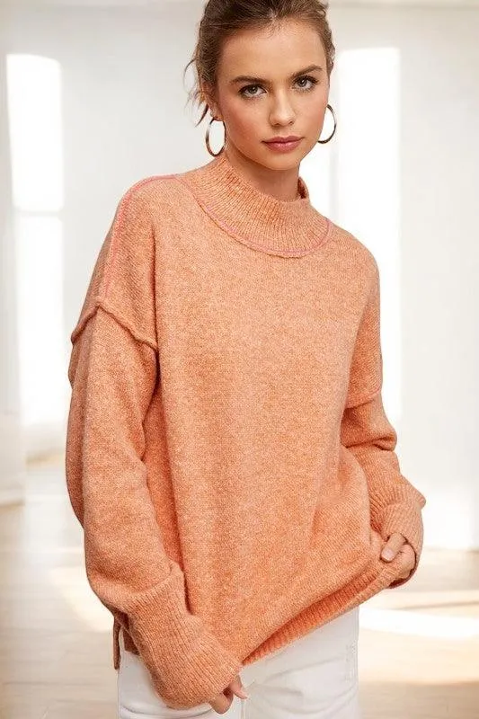 Long Sleeve Funnel Neck Sweater