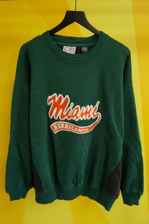 (L/XL) Miami Hurricanes Script Crewneck