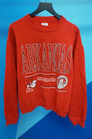 (L/XL) Vtg Arkansas Razorbacks Crewneck