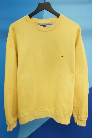 (L/XL) Vtg Yellow Tommy Hilfiger Crewneck