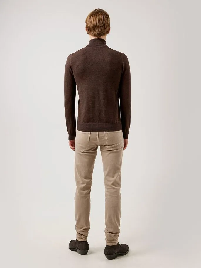 Lyd Merino Turtleneck Sweater - Umber Brown