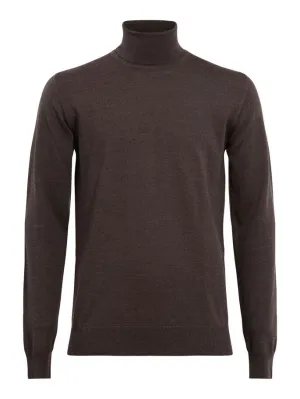 Lyd Merino Turtleneck Sweater - Umber Brown