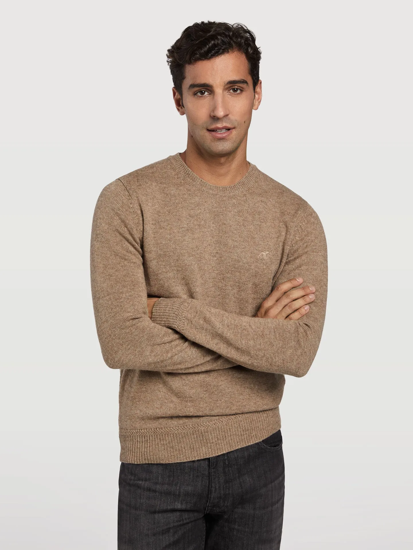 Machine washable crew neck sweater