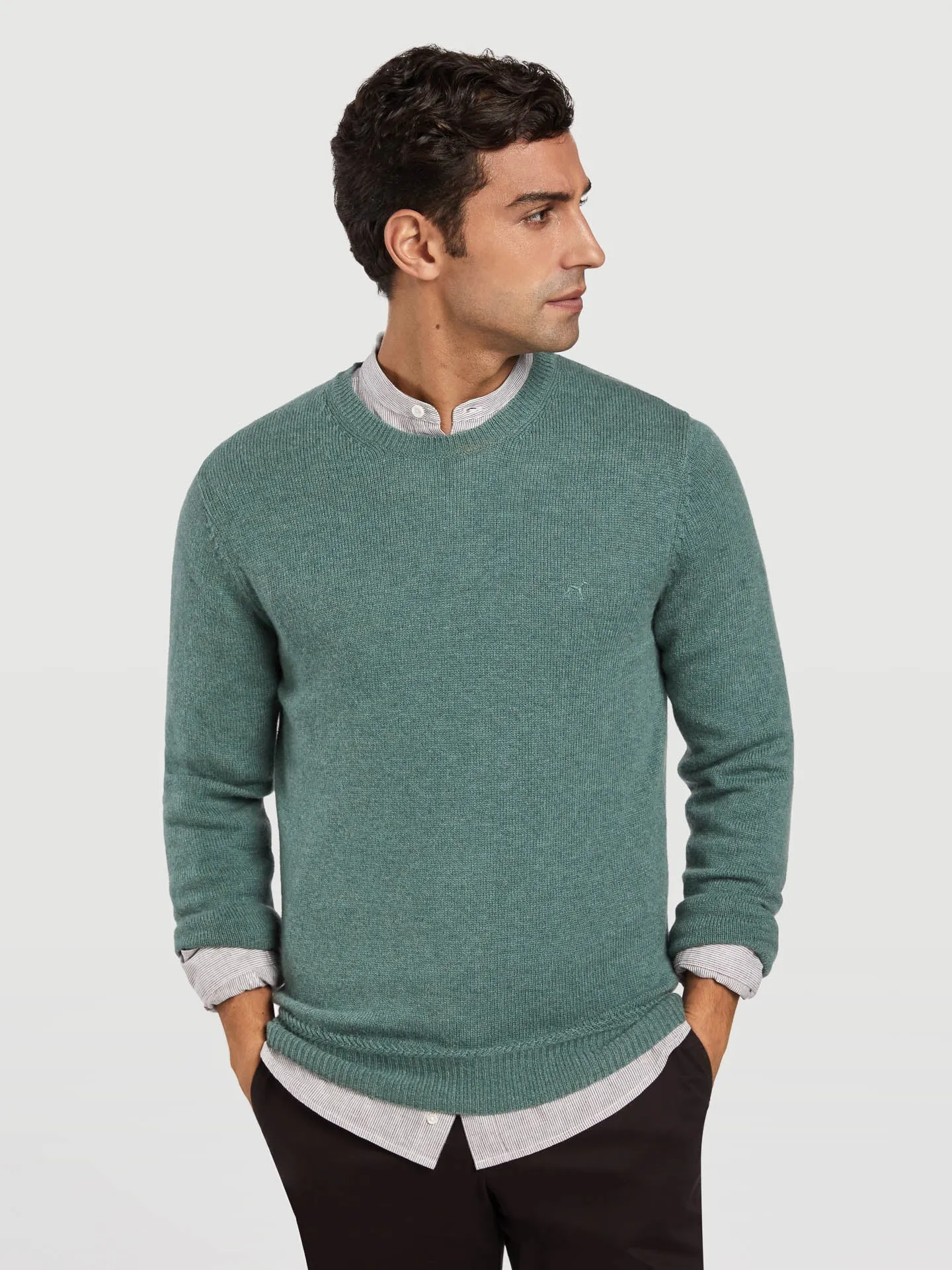 Machine washable crew neck sweater