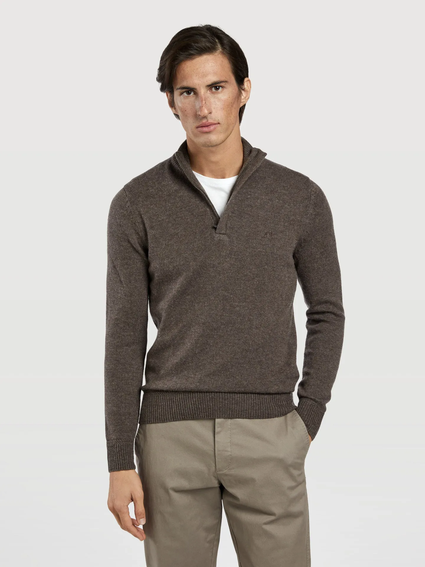 Machine washable half-zip sweater