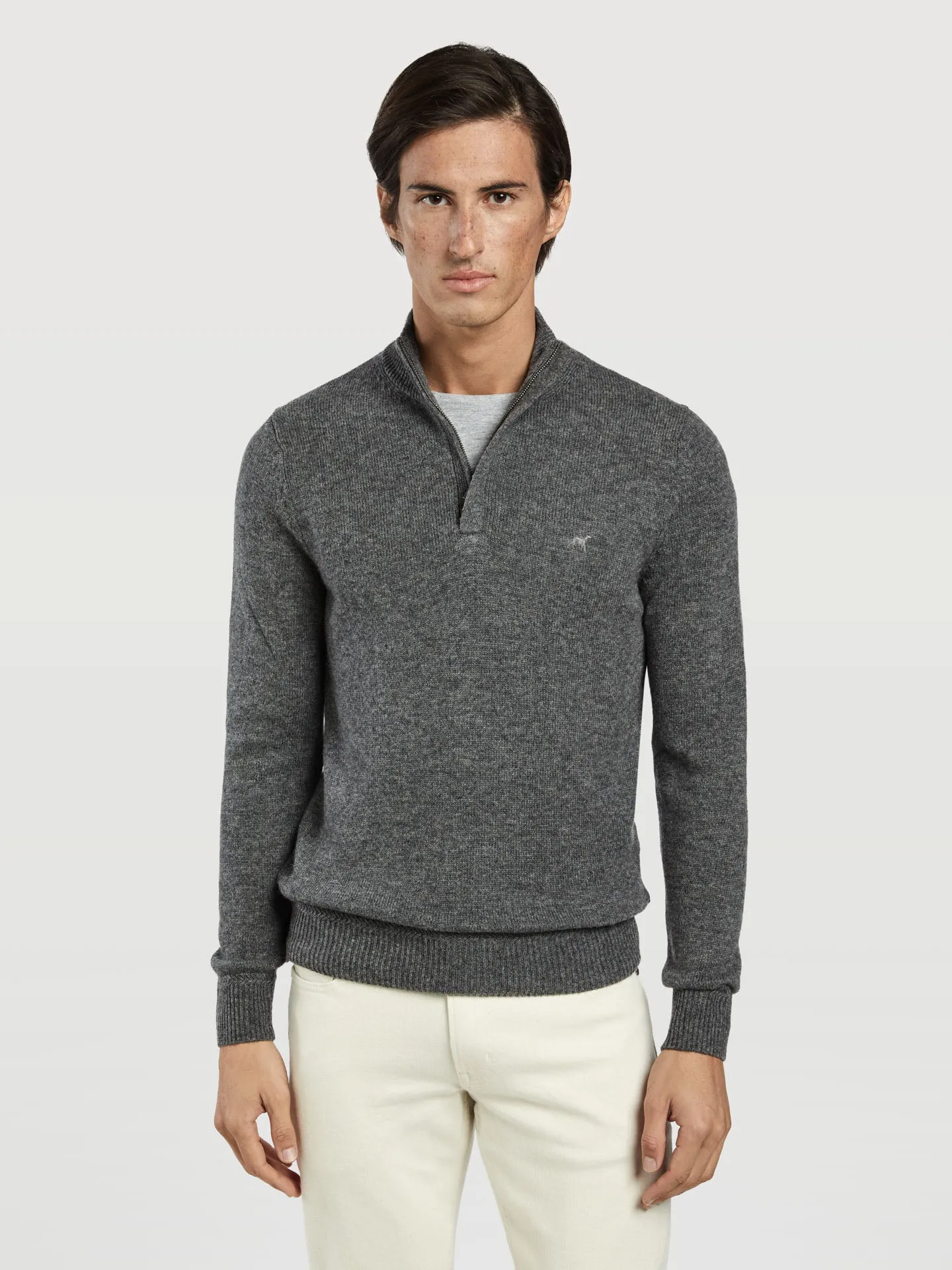 Machine washable half-zip sweater