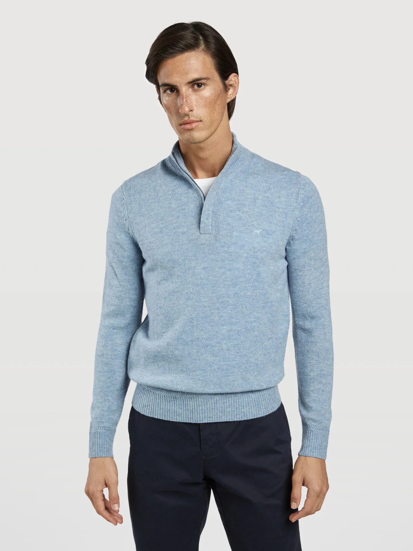 Machine washable half-zip sweater