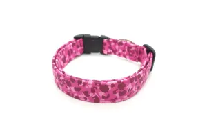 Magenta Pink Leopard Print Dog Collar