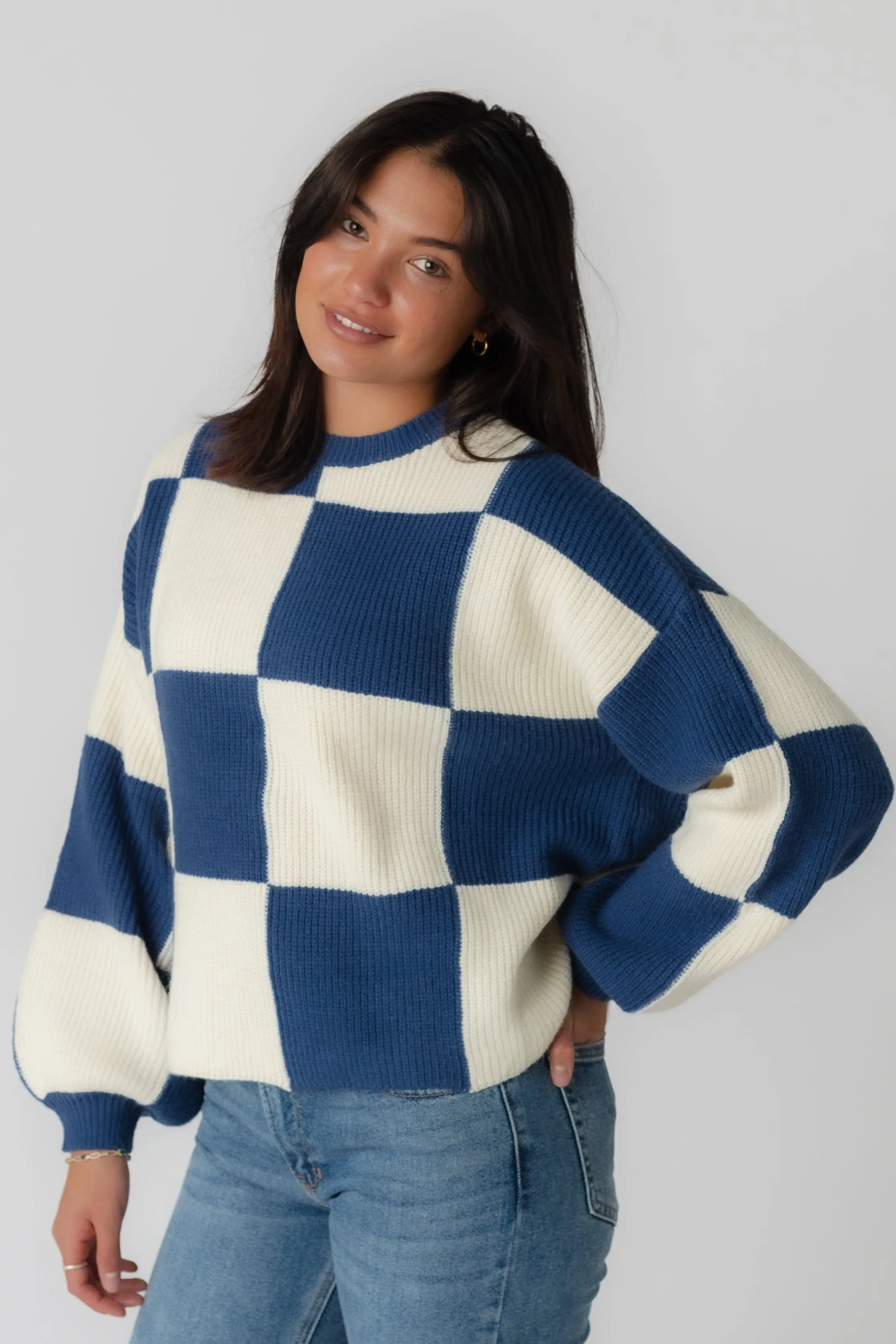 Mandy Checker Sweater