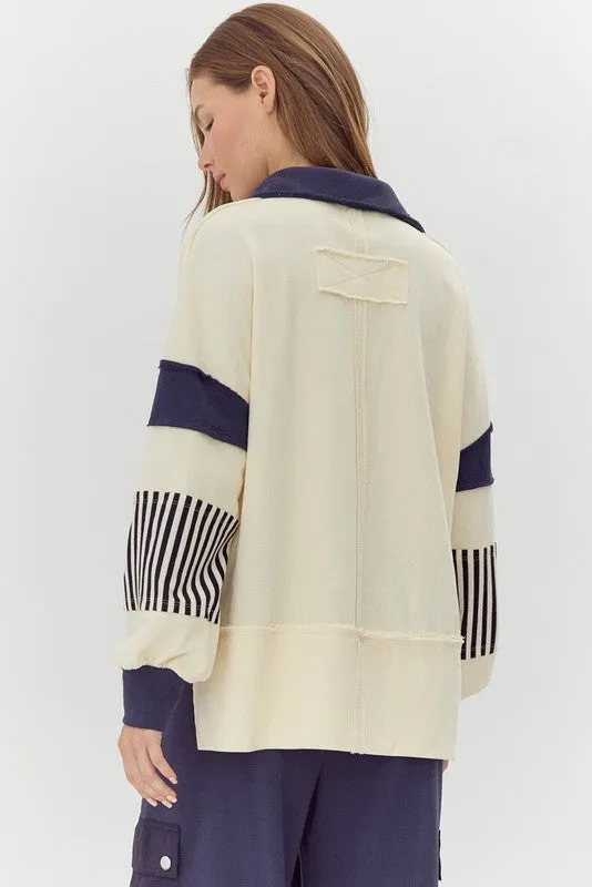 Manny Mixed Striped Sweatshirts Top